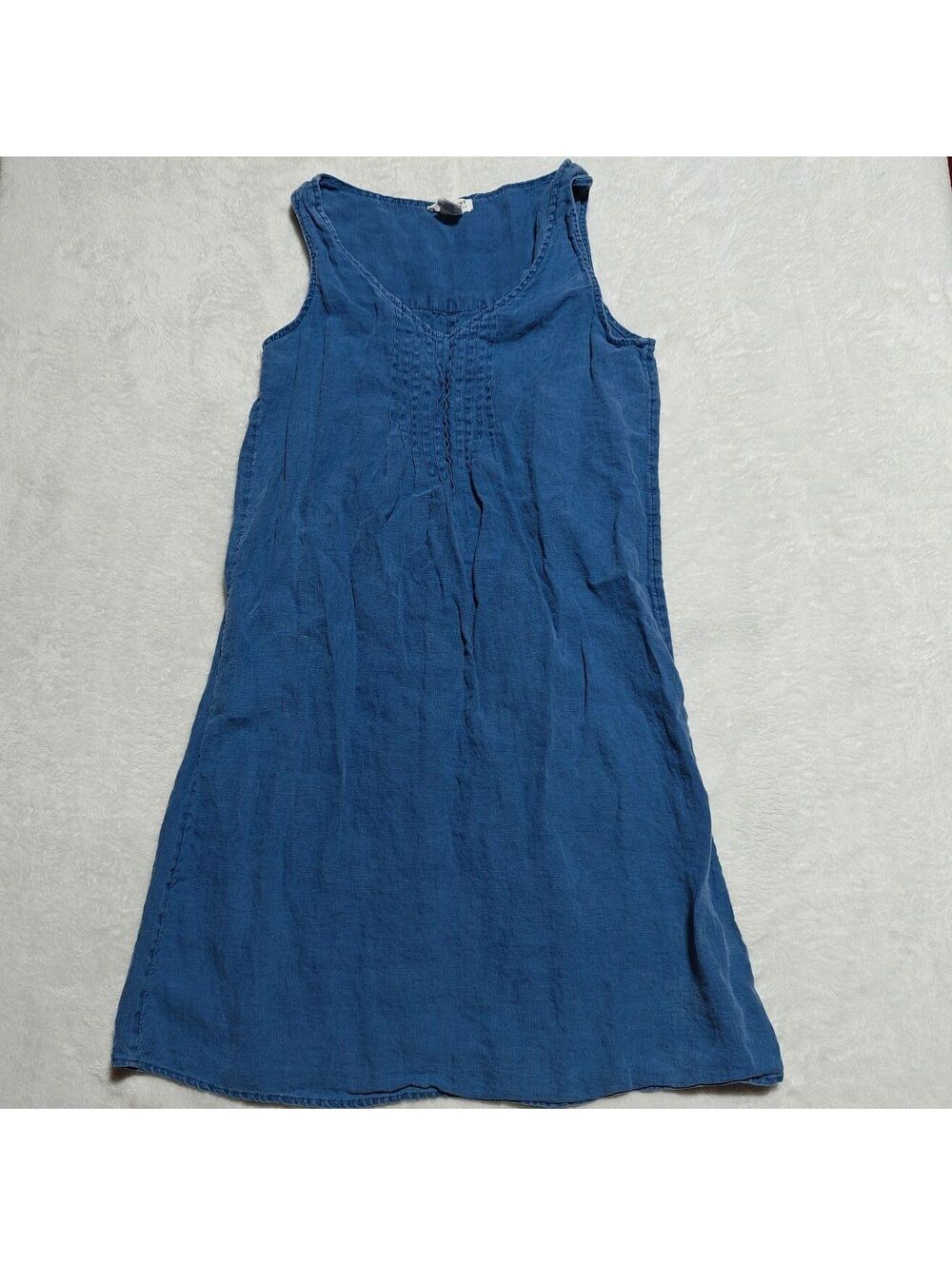 Artisan NY blue linen shift dress